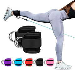 Double D-Ring Ankle Straps for Cable Machines – Glute & Leg Workout Cuffs