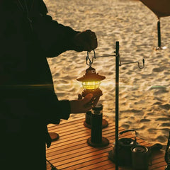 Ultralight Camping Lantern Stand – Portable Lamp Hanger & Detachable Light Holder