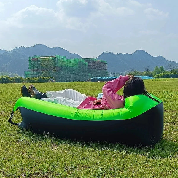 Fast Inflatable Air Sofa Bed – Portable Lazy Beach Lounger (240×70cm)