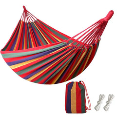 WESTTUNE Outdoor Canvas Hammock – Swing Hammock with Tree Ropes, 200kg Load Capacity
