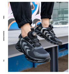 Men’s Lightweight Safety Shoes – Steel Toe, Puncture-Proof, Rotary Buckle Design