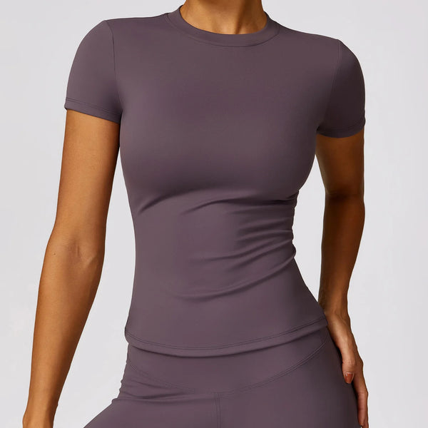 NCLAGEN Women’s Athletic T-Shirt – Breathable Stretch Gym & Yoga Tee