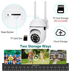 A7 Outdoor WiFi Security Camera – AI Human Tracking & 2-Way Audio (1MP)