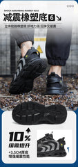 Men’s Lightweight Safety Shoes – Steel Toe, Puncture-Proof, Rotary Buckle Design