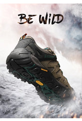 HIKEUP Men’s Suede Tactical Hiking Shoes – Outdoor Trekking Sneakers