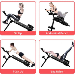 Foldable Ab Workout Machine – Adjustable Home Gym Trainer