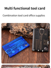 Multifunctional Survival Tool Card – Swiss Army Style Card with Light & Beauty Tools