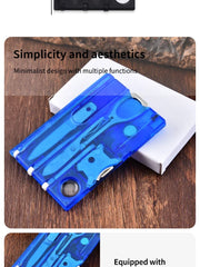 Multifunctional Survival Tool Card – Swiss Army Style Card with Light & Beauty Tools