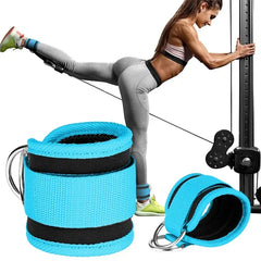 Double D-Ring Ankle Straps for Cable Machines – Glute & Leg Workout Cuffs