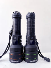Long-Range LED Spotlight Flashlight – Waterproof Zoom Tactical Torch with Type-C Charging