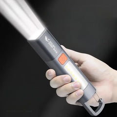 SMILING SHARK Mini Flashlight – High Brightness with Zoom & Side Floodlight