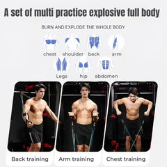 Resistance Bands Set for Working Out Exercise Bands Yoga Pilates Pull Strap Home Gym Fitness Training Equipment for Men Women