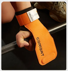 1 Pair Cowhide Gym Grip Pads – Anti-Slip Weightlifting Palm Protectors