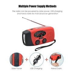 Multifunctional Emergency Radio – Hand Crank, Solar, Power Bank, NOAA/FM/AM