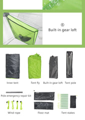 ortable Beach Sunshade TeBISINNA 2-Person Ultralight Waterproof Camping Tent with Free Mat – Double-Layer 20D Nylon for Hiking & Backpackingnt – UV-Protective Automatic Pop-Up Shelter for Adults & Kids