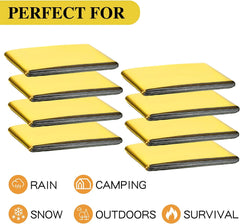 5–30 Pack Emergency Thermal Blankets – Waterproof Foil Survival Blankets (130×210cm)