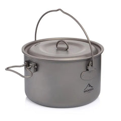 Widesea Titanium Camping Cookware Set – Lightweight Outdoor Pot & Pan for Hiking & Trekking