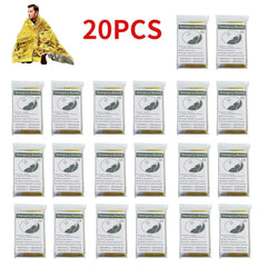 5–30 Pack Emergency Thermal Blankets – Waterproof Foil Survival Blankets (130×210cm)
