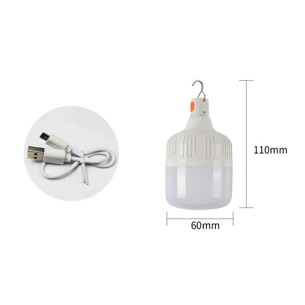 60W USB Rechargeable LED Camping Lantern – Emergency Light for Outdoor Use