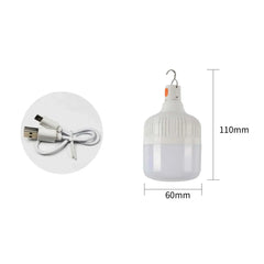 60W USB Rechargeable LED Camping Lantern – Emergency Light for Outdoor Use