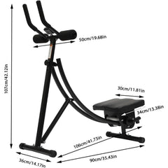 Ab Workout Equipment for Gym, Core Trainer with 3 Intensities Digital Display , Foldable Abdominal Trainer Waist Toner