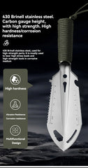 Compact Tactical Camping Shovel – Multi-Functional Stainless Steel Survival Tool