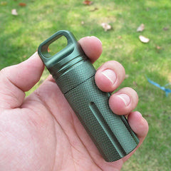 Aluminum Alloy EDC Waterproof Capsule – Outdoor Survival Storage Container