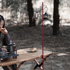Ultralight Camping Lantern Stand – Portable Lamp Hanger & Detachable Light Holder