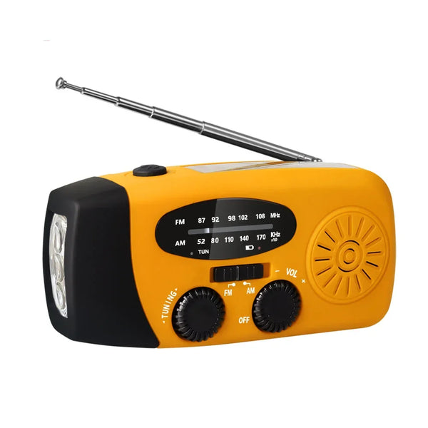 Multifunctional Emergency Radio – Hand Crank, Solar, Power Bank, NOAA/FM/AM