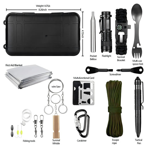 Professional Emergency Survival Kit – Tahttps://admin.shopify.com/store/wildedgeathletics/productsctical Outdoor & First Aid Gear