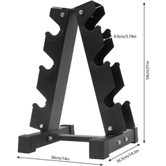 3 Tier Metal Dumbbell Rack Stand Compact A Frame Dumbbell Rack Dumbbell Storage Rack for Home Gym