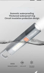 SMILING SHARK Mini Flashlight – High Brightness with Zoom & Side Floodlight