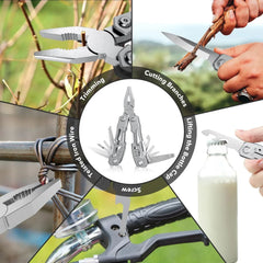 Folding Multi-Tool – EDC Survival Gear with Knife, Scissors, Pliers & Cutters