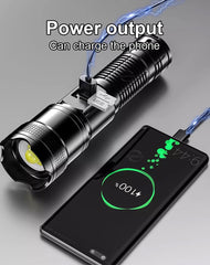 2,000,000LM Ultra-Bright Flashlight – Zoomable Waterproof Torch with Digital Display