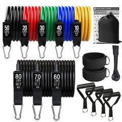 360lbs Resistance Band Set – Full-Body Workout Kit for Home Gym