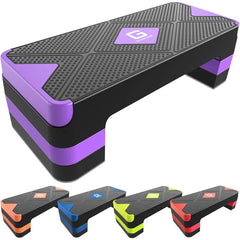 26.5" Step Deck with 4” 6” 8” Adjustable Height Risers, Women Home Gym Cardio Fitness
