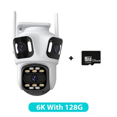 6K Triple-Lens PTZ Outdoor WiFi Camera – Auto Tracking Security CCTV (ICSee)