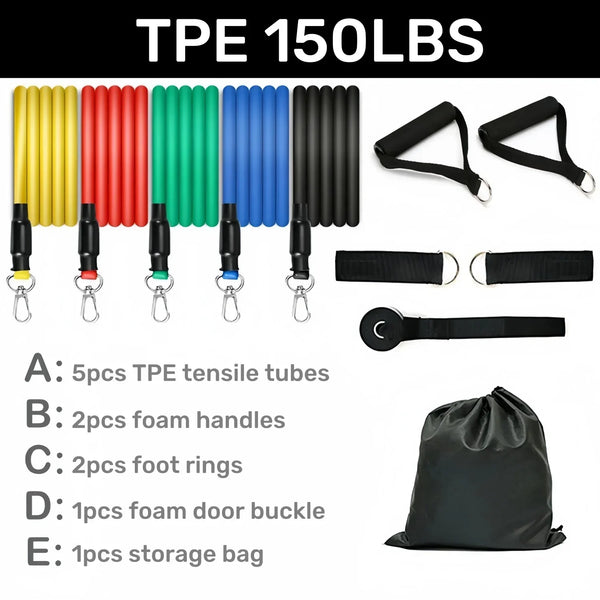 Resistance Bands Set for Working Out Exercise Bands Yoga Pilates Pull Strap Home Gym Fitness Training Equipment for Men Women