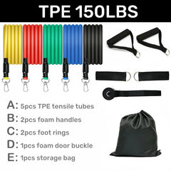 Resistance Bands Set for Working Out Exercise Bands Yoga Pilates Pull Strap Home Gym Fitness Training Equipment for Men Women