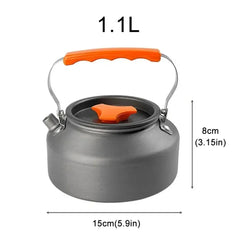 Y1 Camping Kettle – 1.1L Portable Teapot for Outdoor Cooking & Tea Brewing