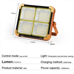 Portable Solar LED Lantern – Rechargeable Camping Tent Light for Outdoor & Emergency Use