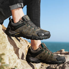 HIKEUP Men’s Suede Tactical Hiking Shoes – Outdoor Trekking Sneakers