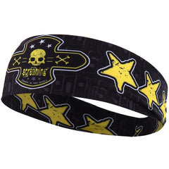 Gothic Skull Sports Headband – Sweat-Wicking Hair Band for Workout & Fitness