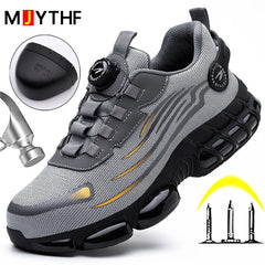 Men’s Safety Work Shoes – Anti-Smash, Anti-Puncture with Rotating Button