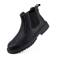 Men’s Waterproof Steel Toe Work Boots – Durable Leather Construction Shoes