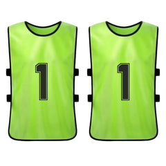 Quick-Dry Numbered Soccer Pinnies – 2/6PCS Team Sports Vests