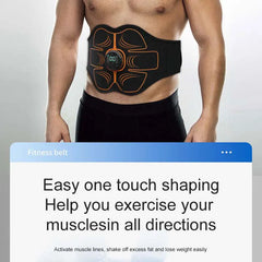 EMS Abs Trainer Toning Belt – USB Rechargeable Muscle Stimulator