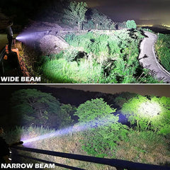 High Power LED Flashlight – Rechargeable Tactical Torch with USB Charging