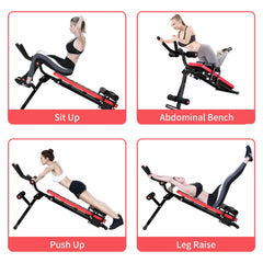 Foldable Ab Workout Machine – Adjustable Home Gym Trainer