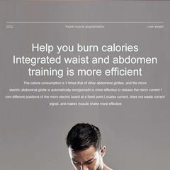 EMS Abs Trainer Toning Belt – USB Rechargeable Muscle Stimulator
